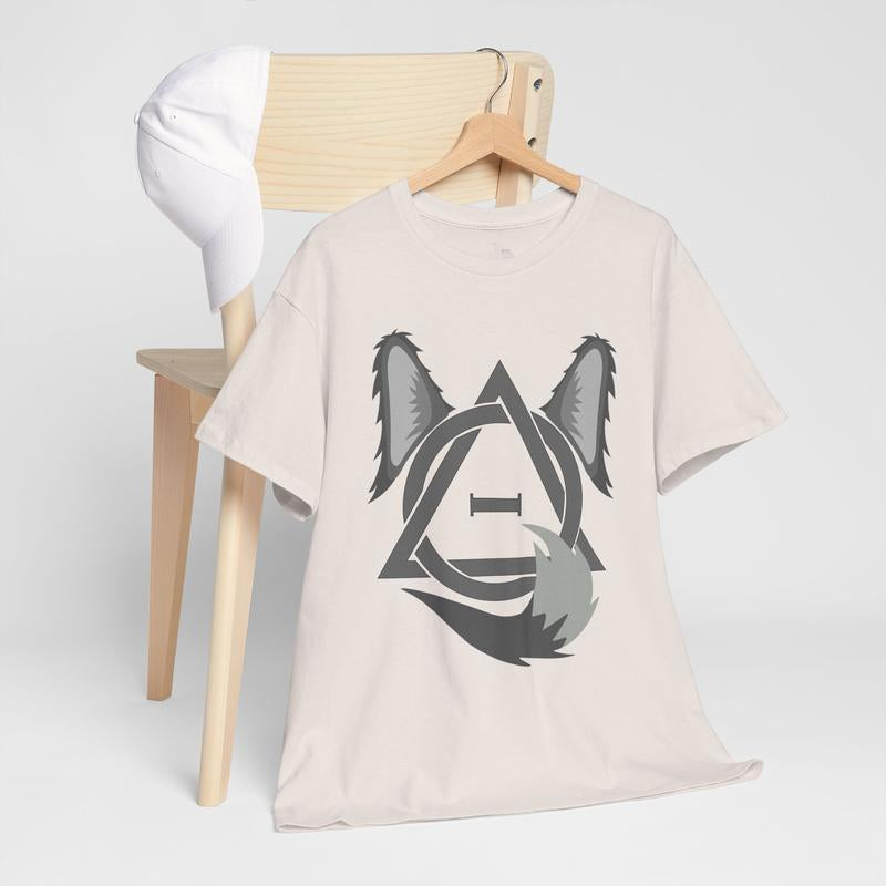 Therian Wolf Ears Wolf Tail T-Shirt - Classic Fit 100% Cotton Therian Pride Symbol T-Shirt for Therians and Animal Lovers