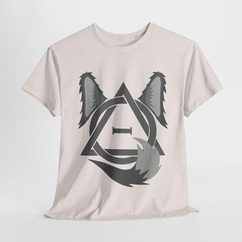 Therian Wolf Ears Wolf Tail T-Shirt - Classic Fit 100% Cotton Therian Pride Symbol T-Shirt for Therians and Animal Lovers