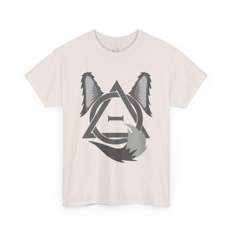 Therian Wolf Ears Wolf Tail T-Shirt - Classic Fit 100% Cotton Therian Pride Symbol T-Shirt for Therians and Animal Lovers