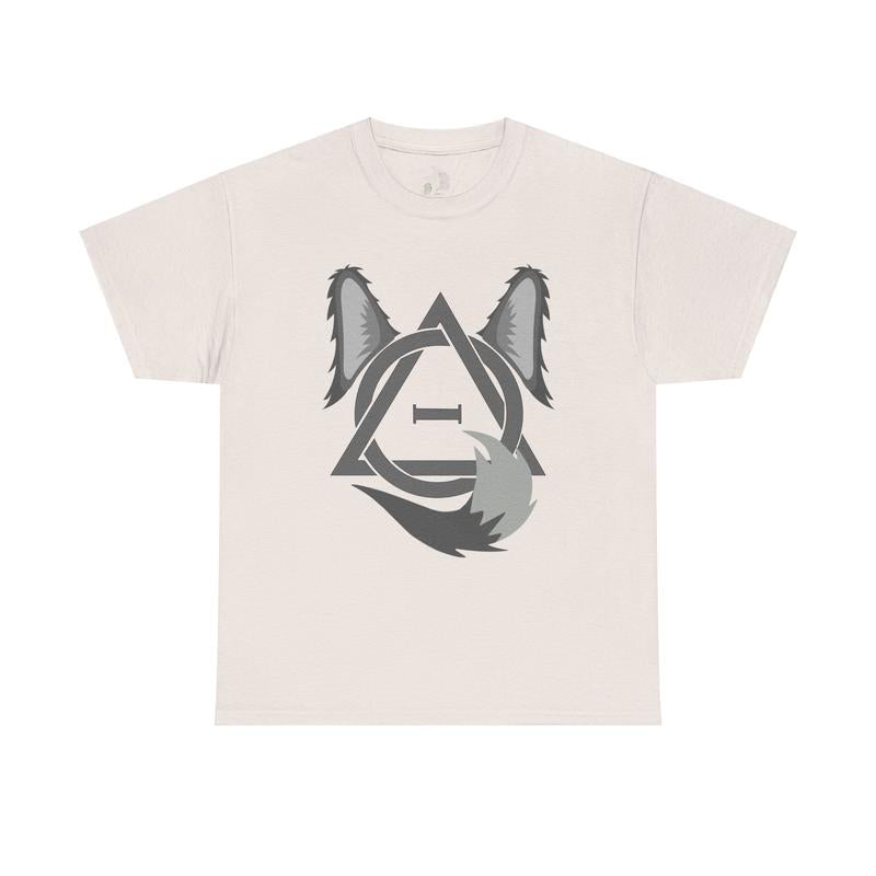 Therian Wolf Ears Wolf Tail T-Shirt - Classic Fit 100% Cotton Therian Pride Symbol T-Shirt for Therians and Animal Lovers